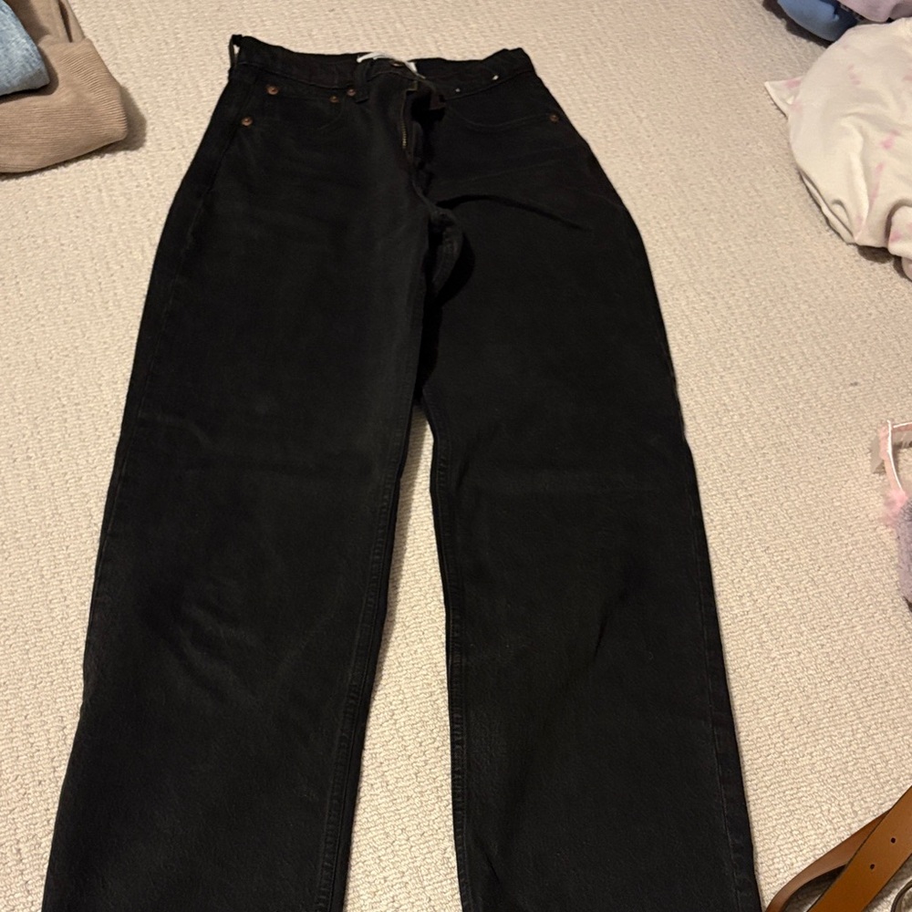 Abercrombie & Fitch High Rise loose fit Black Jeans